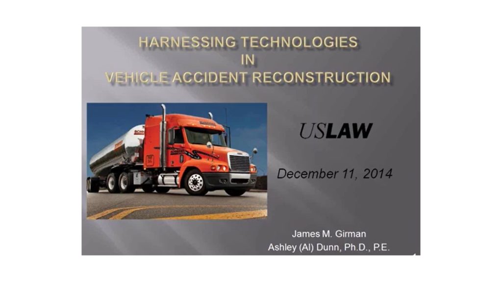 Harnessing Technologies in Vehicle Accident Reconstruction