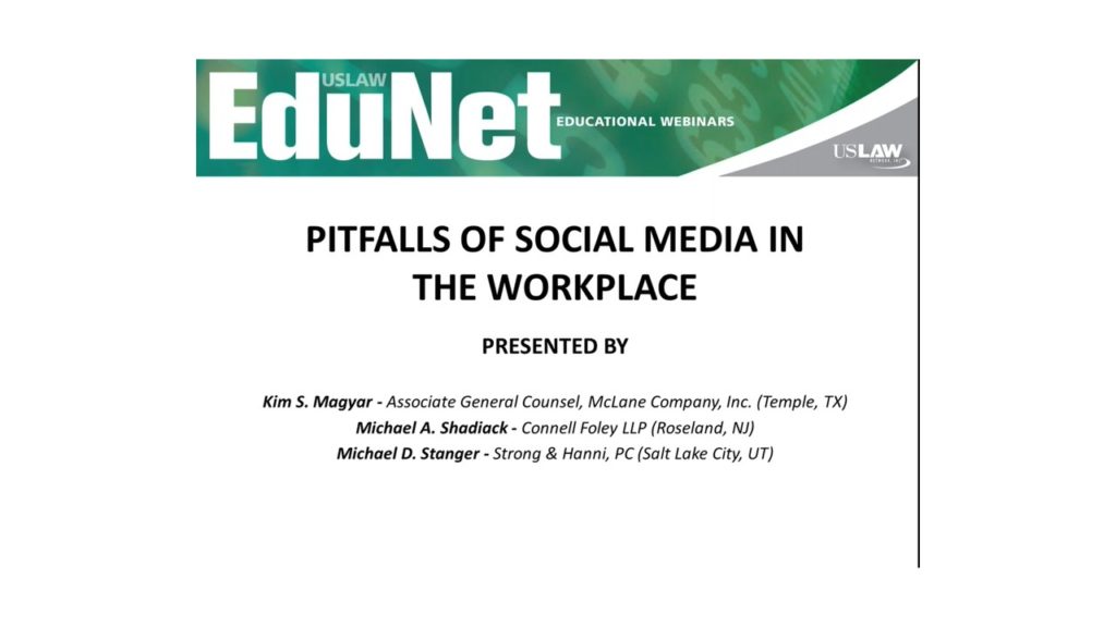 Pitfalls of Social Media in the Workplace