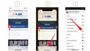 Tips for adding uslaw.org to your mobile device home screen