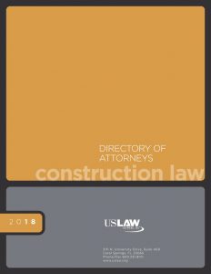Cover image: 2018 USLAW NETWORK Construction Law Attorney Directory
