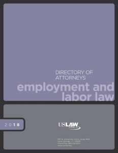 Cover image: 2018 USLAW NETWORK Employment and Labor Law Attorney Directory