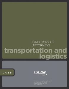 Cover image: 2018 USLAW NETWORK Transportation and Logistics Attorney Directory