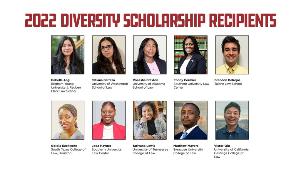 Meet the 2022 USLAW NETWORK Foundation Law School Diversity Scholarship Recipients