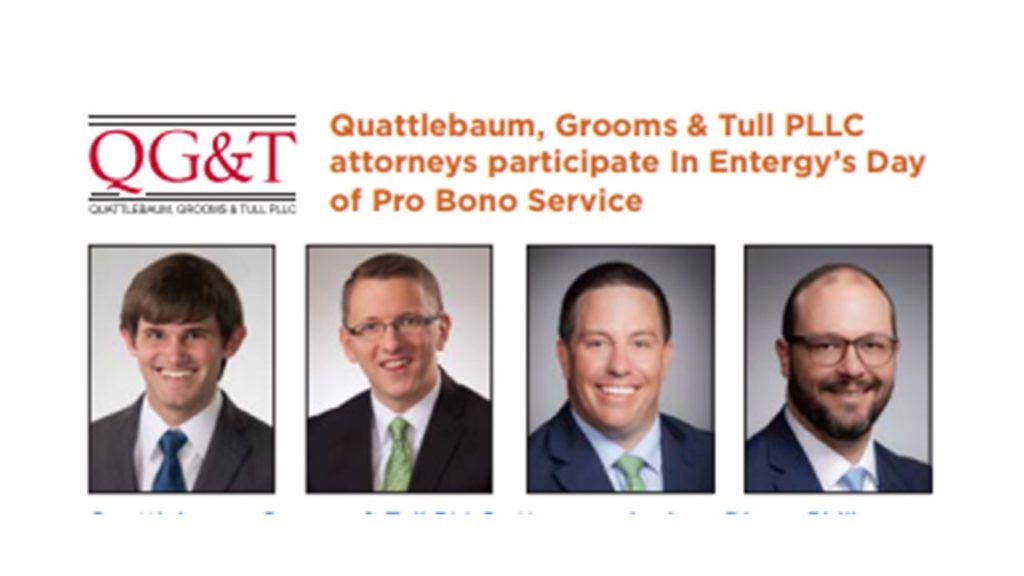Quattlebaum, Grooms & Tull PLLC  attorneys participate In Entergy’s Day  of Pro Bono Service