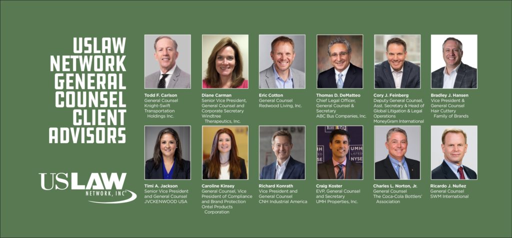 USLAW adds 12 general counsel to newly formed client advisor group
