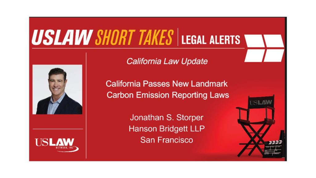 Legal Alert | California Passes New Landmark Carbon Emission Reporting Laws