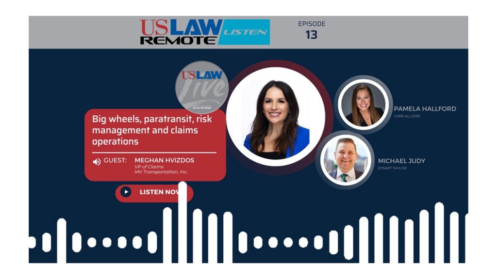 USLAW Live episode 13 | Big wheels, paratransit, risk management and claims operations with Meghan Hvizdos
