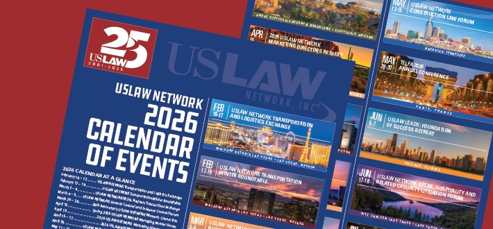 USLAW NETWORK announces 2026 Calendar of Events