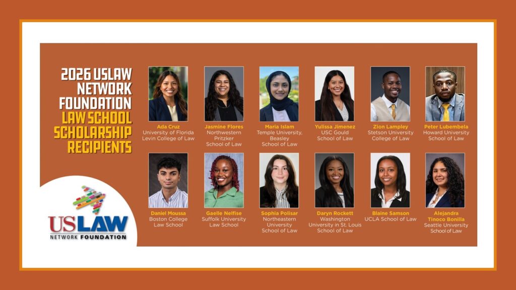 2026 USLAW NETWORK Foundation Law School Scholarship recipients announced